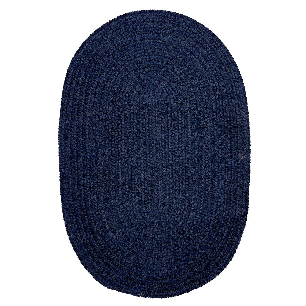 Colonial Mills BF03 Barefoot Chenille Bath Rug Navy 1